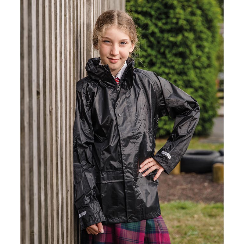 Core junior rain jacket - Black XS